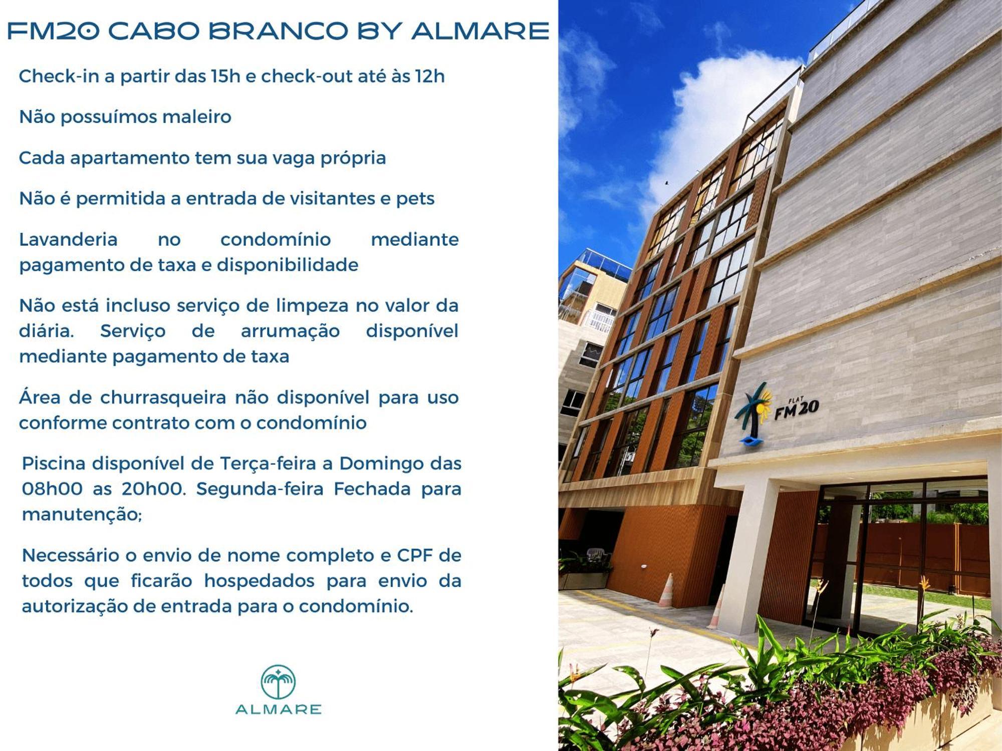 شقة Flat Fm20 Cabo Branco Ocean - By Almare João Pessoa المظهر الخارجي الصورة